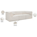  Manufacturer Color_Cream -- Ollie 98" Cream Boucle Fabric Upholstered 3 pc Modular Sofa IMAGE 13