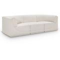  Manufacturer Color_Cream -- Ollie 98" Cream Boucle Fabric Upholstered 3 pc Modular Sofa IMAGE 1