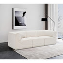  Manufacturer Color_Cream -- Ollie 98" Cream Boucle Fabric Upholstered 3 pc Modular Sofa IMAGE 2