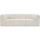  Manufacturer Color_Cream -- Ollie 98" Cream Boucle Fabric Upholstered 3 pc Modular Sofa IMAGE 5