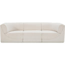 Meridian Ollie Cream Boucle Fabric Modular Sofa IMAGE 5