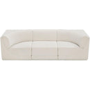 Manufacturer Color_Cream -- Ollie 98" Cream Boucle Fabric Upholstered 3 pc Modular Sofa IMAGE 6