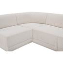  Manufacturer Color_Cream -- Ollie 98" Cream Boucle Fabric Upholstered 4 pc Modular Sectional IMAGE 12