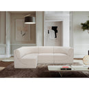  Manufacturer Color_Cream -- Ollie 98" Cream Boucle Fabric Upholstered 4 pc Modular Sectional IMAGE 2