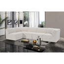  Manufacturer Color_Cream -- Ollie 128" Cream Boucle Fabric Upholstered 5 pc Modular Sectional IMAGE 2