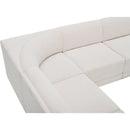  Manufacturer Color_Cream -- Ollie 98" Cream Boucle Fabric Upholstered 5 pc Modular Sectional IMAGE 11