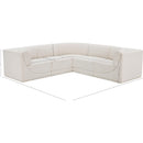 Manufacturer Color_Cream -- Ollie 98" Cream Boucle Fabric Upholstered 5 pc Modular Sectional IMAGE 13
