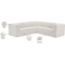 Meridian Ollie Cream Boucle Fabric Modular Sectional IMAGE 14