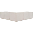  Manufacturer Color_Cream -- Ollie 98" Cream Boucle Fabric Upholstered 5 pc Modular Sectional IMAGE 3