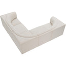 Manufacturer Color_Cream -- Ollie 98" Cream Boucle Fabric Upholstered 5 pc Modular Sectional IMAGE 4