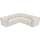  Manufacturer Color_Cream -- Ollie 98" Cream Boucle Fabric Upholstered 5 pc Modular Sectional IMAGE 5