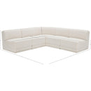  Manufacturer Color_Cream -- Ollie 94" Cream Boucle Fabric Upholstered 5 pc Modular Sectional IMAGE 10
