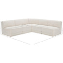 Meridian Ollie Cream Boucle Fabric Modular Sectional IMAGE 10