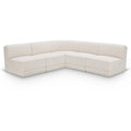  Manufacturer Color_Cream -- Ollie 94" Cream Boucle Fabric Upholstered 5 pc Modular Sectional IMAGE 1