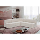  Manufacturer Color_Cream -- Ollie 94" Cream Boucle Fabric Upholstered 5 pc Modular Sectional IMAGE 2