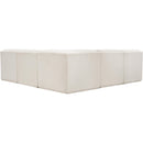  Manufacturer Color_Cream -- Ollie 94" Cream Boucle Fabric Upholstered 5 pc Modular Sectional IMAGE 3
