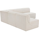  Manufacturer Color_Cream -- Ollie 94" Cream Boucle Fabric Upholstered 5 pc Modular Sectional IMAGE 4