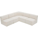  Manufacturer Color_Cream -- Ollie 94" Cream Boucle Fabric Upholstered 5 pc Modular Sectional IMAGE 5