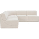  Manufacturer Color_Cream -- Ollie 94" Cream Boucle Fabric Upholstered 5 pc Modular Sectional IMAGE 6