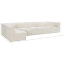  Manufacturer Color_Cream -- Ollie 158" Cream Boucle Fabric Upholstered 6 pc Modular Sectional IMAGE 15