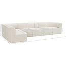 Meridian Ollie Cream Boucle Fabric Modular Sectional IMAGE 15