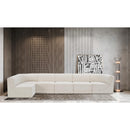  Manufacturer Color_Cream -- Ollie 158" Cream Boucle Fabric Upholstered 6 pc Modular Sectional IMAGE 2