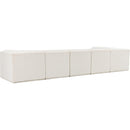 Meridian Ollie Cream Boucle Fabric Modular Sectional IMAGE 4