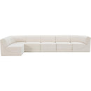 Meridian Ollie Cream Boucle Fabric Modular Sectional IMAGE 5