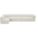  Manufacturer Color_Cream -- Ollie 158" Cream Boucle Fabric Upholstered 6 pc Modular Sectional IMAGE 6
