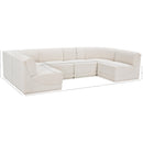 Meridian Ollie Cream Boucle Fabric Modular Sectional IMAGE 12
