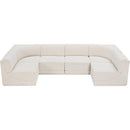 Meridian Ollie Cream Boucle Fabric Modular Sectional IMAGE 5
