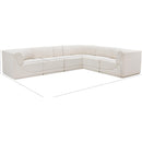 Meridian Ollie Cream Boucle Fabric Modular Sectional IMAGE 12