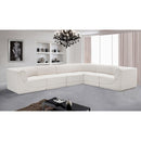  Manufacturer Color_Cream -- Ollie 128" Cream Boucle Fabric Upholstered 6 pc Modular Sectional IMAGE 2