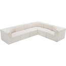  Manufacturer Color_Cream -- Ollie 128" Cream Boucle Fabric Upholstered 6 pc Modular Sectional IMAGE 5