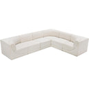 Meridian Ollie Cream Boucle Fabric Modular Sectional IMAGE 5