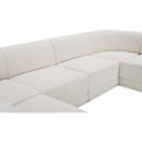Meridian Ollie Cream Boucle Fabric Modular Sectional IMAGE 10