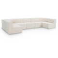  Manufacturer Color_Cream -- Ollie 158" Cream Boucle Fabric Upholstered 7 pc Modular Sectional IMAGE 1