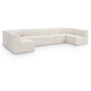  Manufacturer Color_Cream -- Ollie 158" Cream Boucle Fabric Upholstered 7 pc Modular Sectional IMAGE 1
