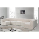  Manufacturer Color_Cream -- Ollie 158" Cream Boucle Fabric Upholstered 7 pc Modular Sectional IMAGE 2
