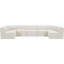 Manufacturer Color_Cream -- Ollie 158" Cream Boucle Fabric Upholstered 7 pc Modular Sectional IMAGE 5