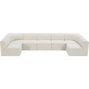  Manufacturer Color_Cream -- Ollie 158" Cream Boucle Fabric Upholstered 7 pc Modular Sectional IMAGE 6
