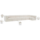 Meridian Ollie Cream Boucle Fabric Modular Sectional IMAGE 16