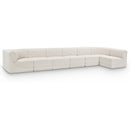  Manufacturer Color_Cream -- Ollie 188" Cream Boucle Fabric Upholstered 7 pc Modular Sectional IMAGE 1