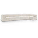 Meridian Ollie Cream Boucle Fabric Modular Sectional IMAGE 1