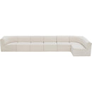  Manufacturer Color_Cream -- Ollie 188" Cream Boucle Fabric Upholstered 7 pc Modular Sectional IMAGE 6