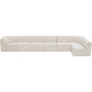 Meridian Ollie Cream Boucle Fabric Modular Sectional IMAGE 6