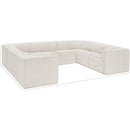  Manufacturer Color_Cream -- Ollie 128" Cream Boucle Fabric Upholstered 8 pc Modular Sectional IMAGE 14
