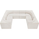  Manufacturer Color_Cream -- Ollie 128" Cream Boucle Fabric Upholstered 8 pc Modular Sectional IMAGE 6