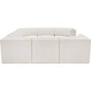  Manufacturer Color_Cream -- Ollie 128" Cream Boucle Fabric Upholstered 8 pc Modular Sectional IMAGE 7