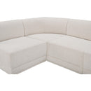 Meridian Ollie Cream Boucle Fabric Modular Sectional IMAGE 10